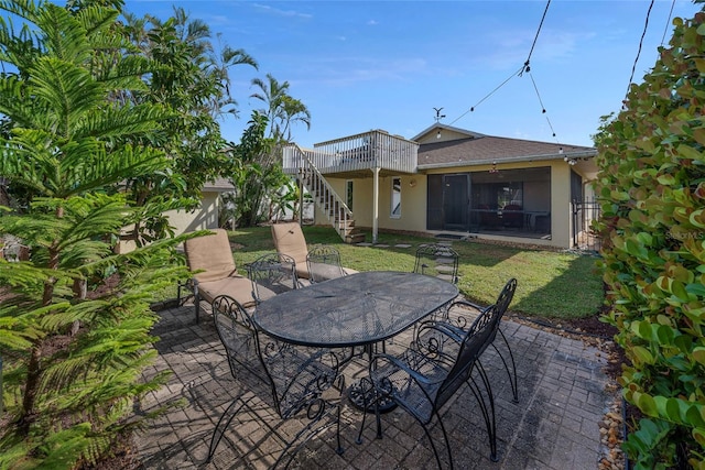 view of patio / terrace with a deck