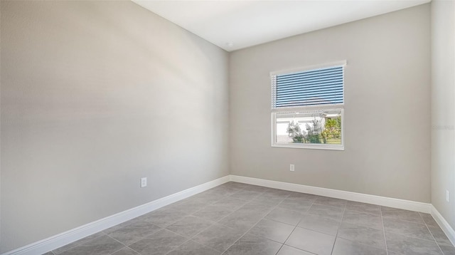 view of tiled spare room