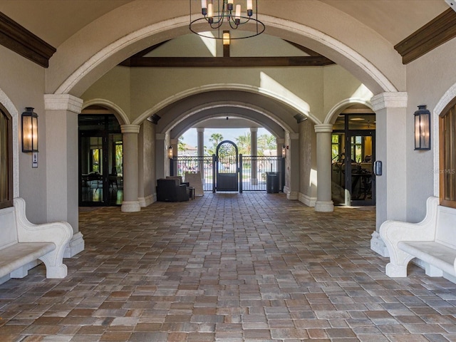 interior space featuring french doors