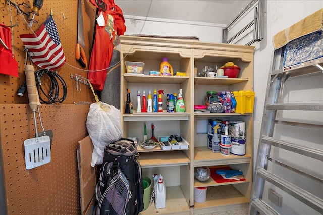 view of storage room