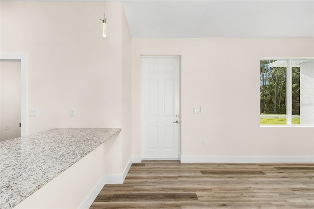 empty room featuring hardwood / wood-style floors