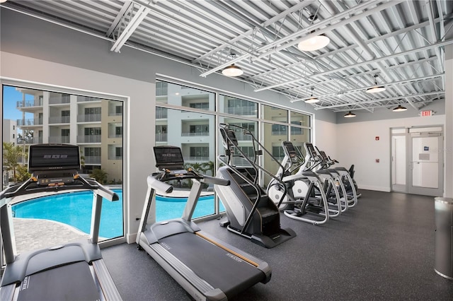 view of exercise room