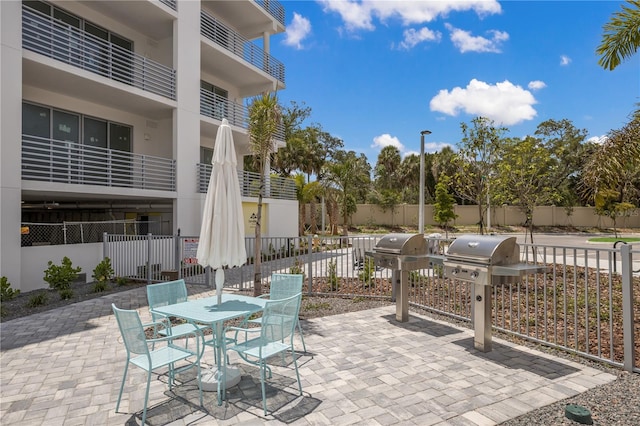 view of patio / terrace featuring grilling area