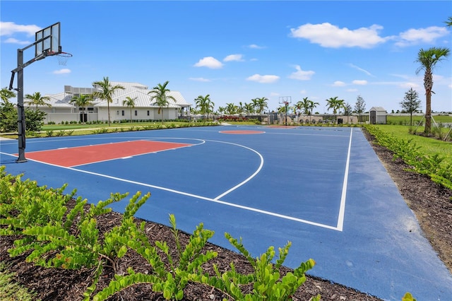 view of basketball court