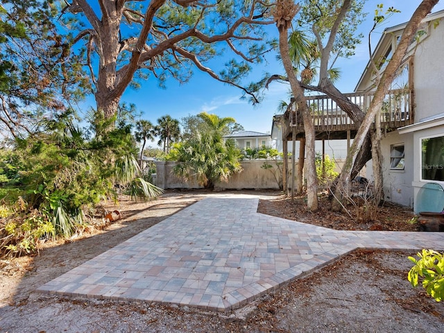 view of patio / terrace with a wooden deck