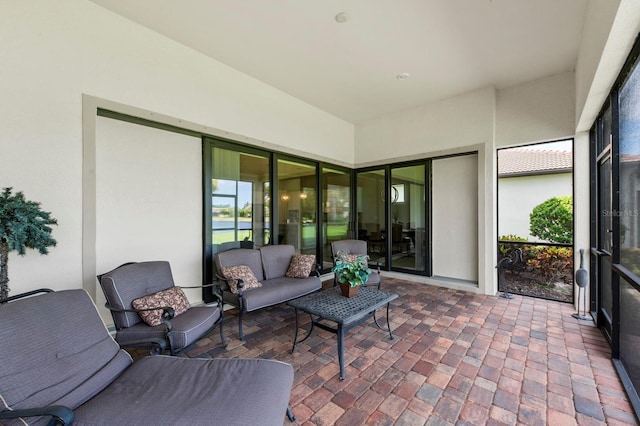 view of sunroom