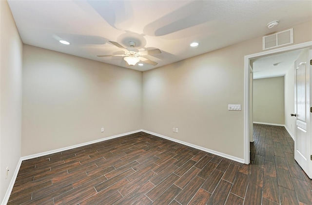 empty room with ceiling fan