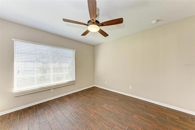 unfurnished room featuring ceiling fan