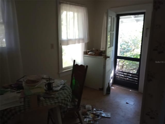 dining room featuring a healthy amount of sunlight