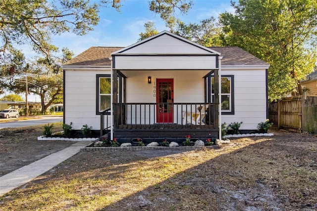 bungalow-style house with a porch