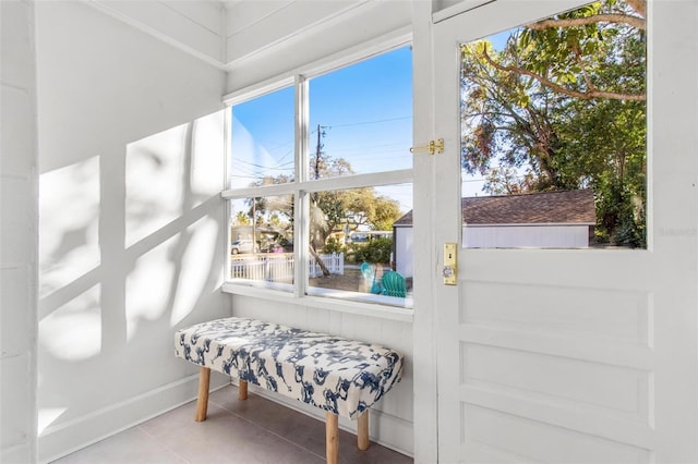 sunroom with a healthy amount of sunlight