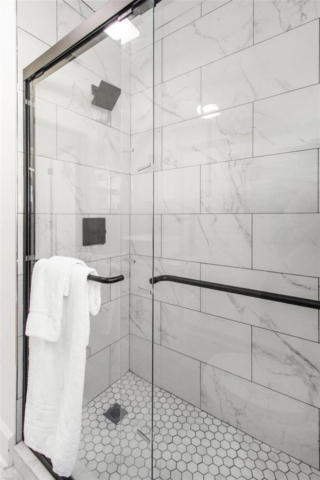 bathroom with an enclosed shower