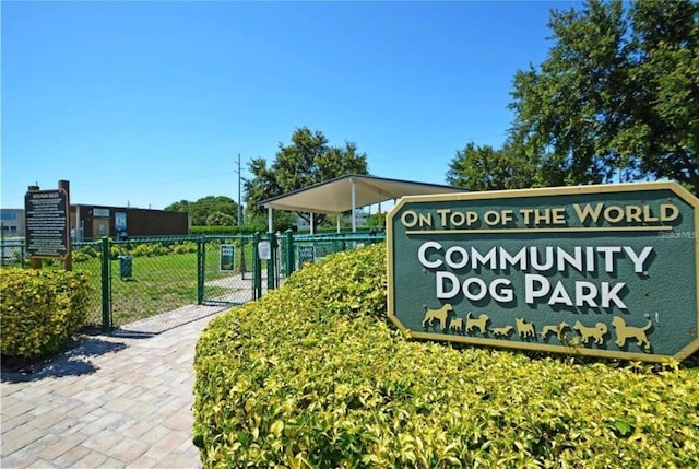 view of community sign