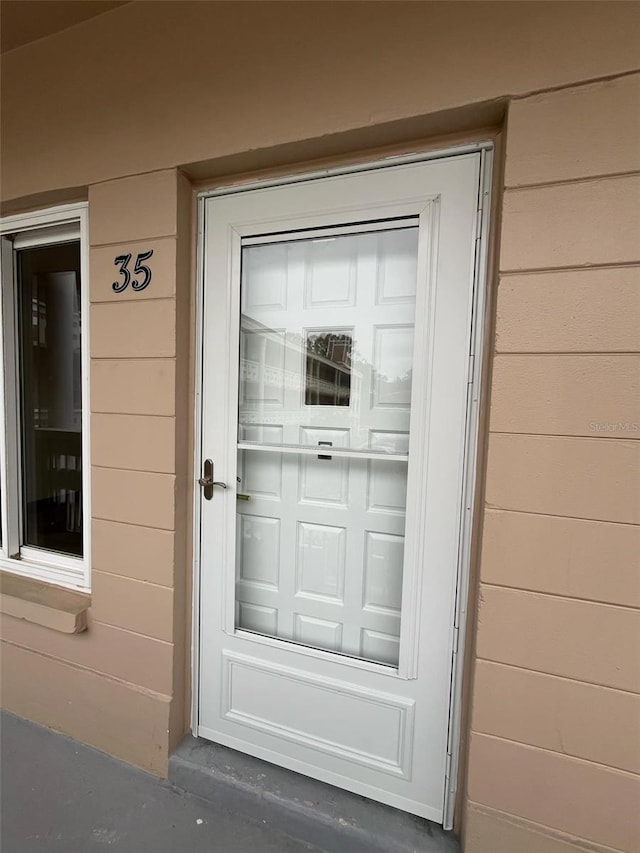 view of doorway to property