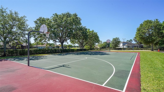 view of basketball court