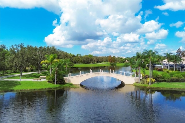 view of water feature