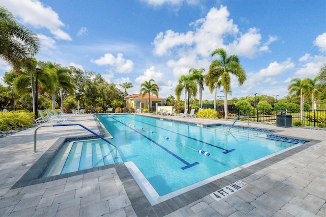 view of pool with a patio