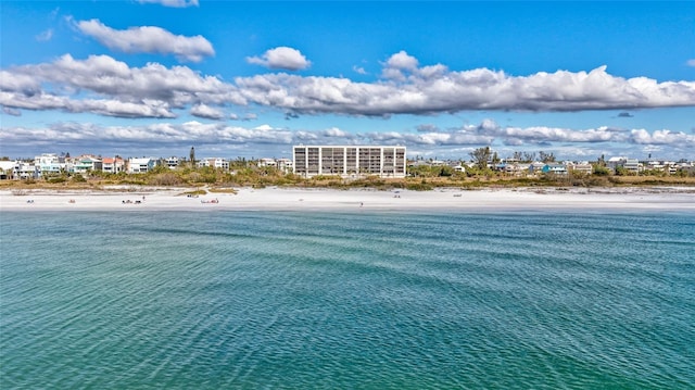 water view featuring a beach view