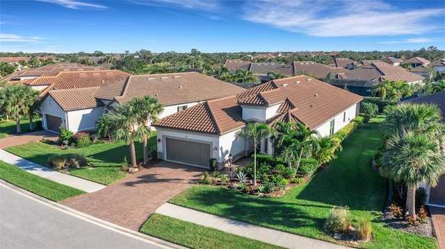 bird's eye view with a residential view