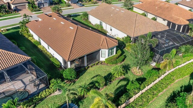 bird's eye view with a residential view