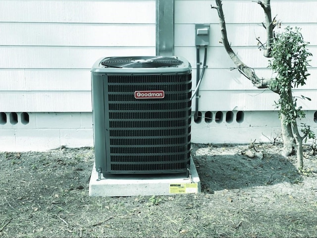 exterior details with central air condition unit