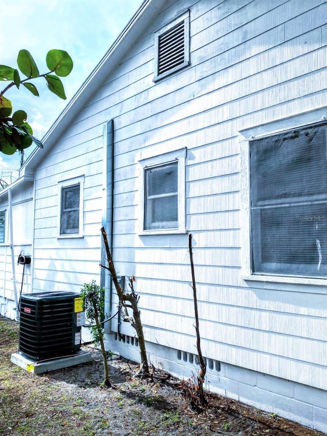 view of property exterior featuring cooling unit