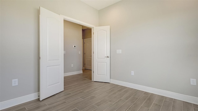 unfurnished bedroom with light hardwood / wood-style floors