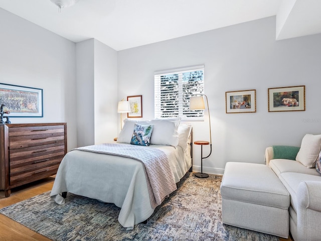 bedroom featuring light hardwood / wood-style flooring