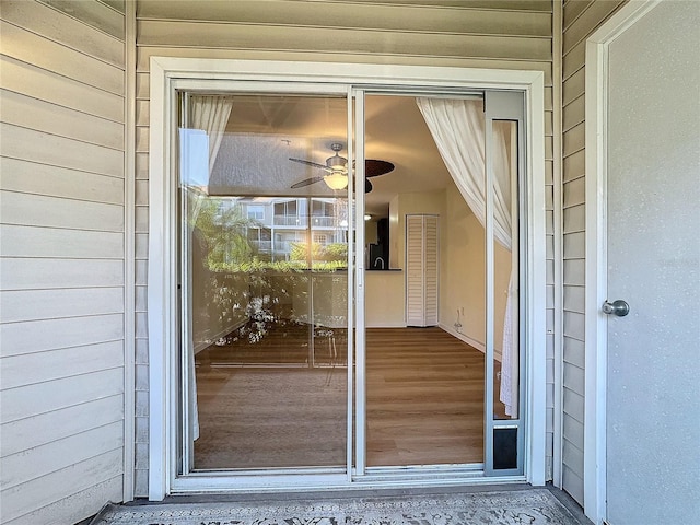 view of doorway to property