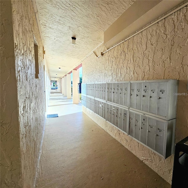 hall with a mail area