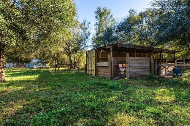 view of outdoor structure with central AC