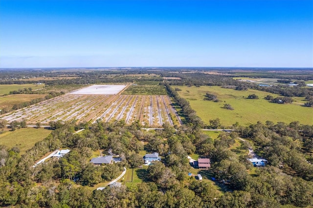 bird's eye view with a rural view