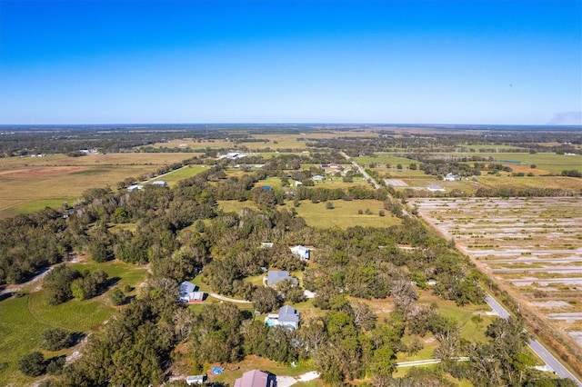 bird's eye view featuring a rural view