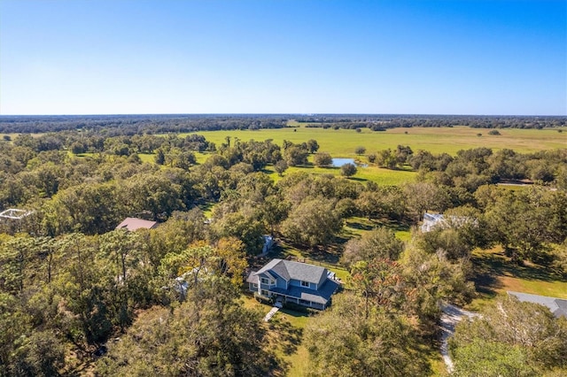 aerial view featuring a rural view