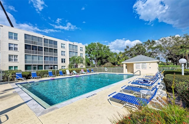 view of pool with a patio