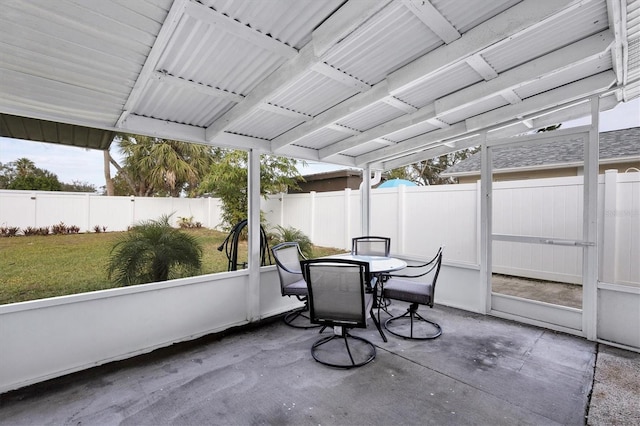 sunroom with a wealth of natural light