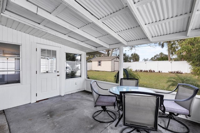 view of sunroom / solarium