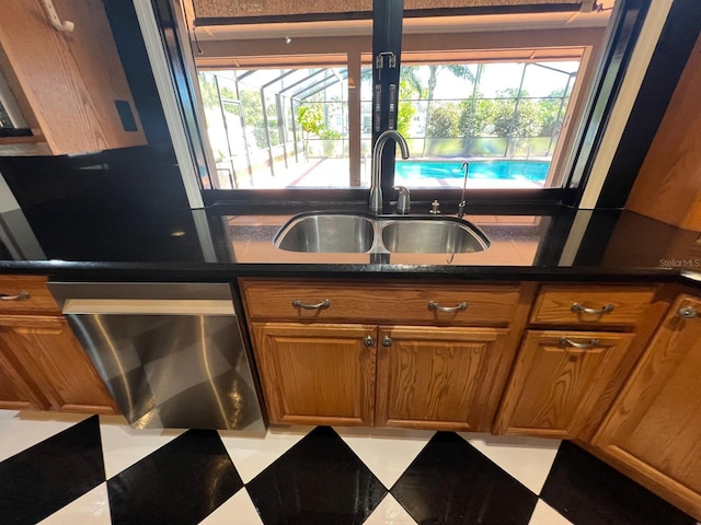 kitchen featuring sink and stainless steel dishwasher