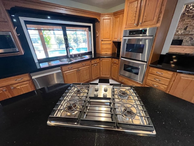 kitchen with sink and stainless steel appliances