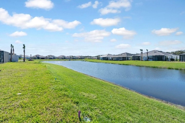 property view of water featuring a residential view