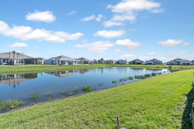 property view of water with a residential view