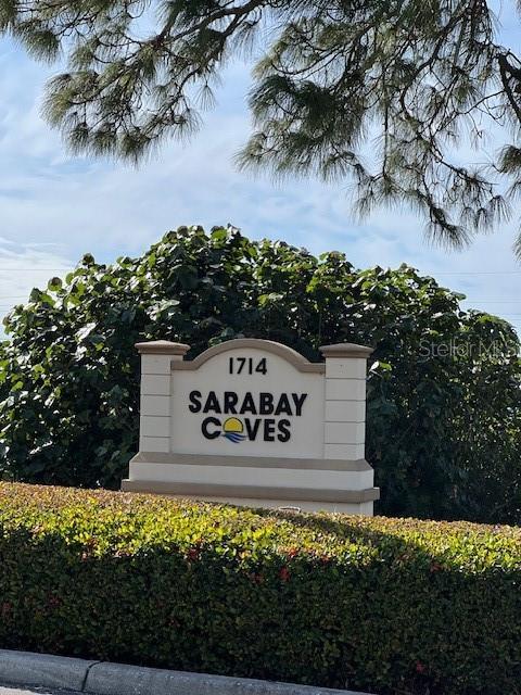 view of community sign