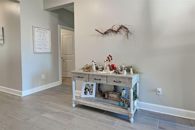 hallway featuring hardwood / wood-style flooring