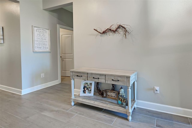 interior details with hardwood / wood-style flooring