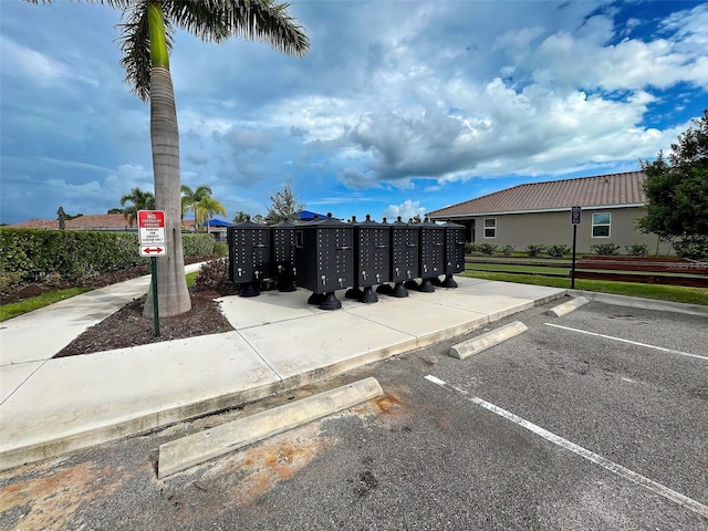 view of community with a mail area