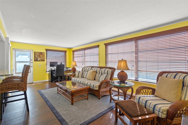 584 Beverly Rd, Venice, FL 34293 - living room featuring a desk and wood finished floors