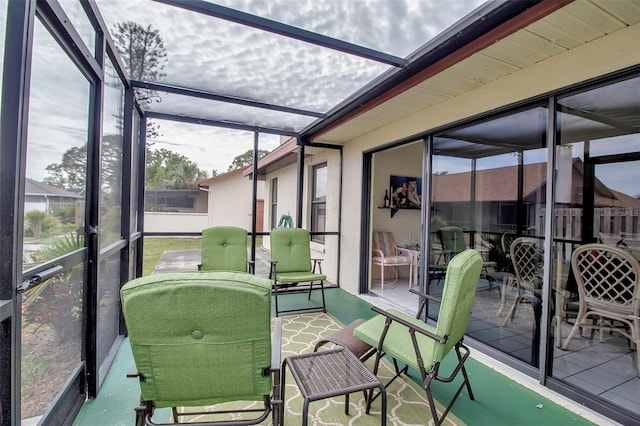 view of sunroom