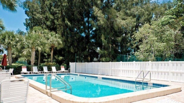 view of pool with a patio