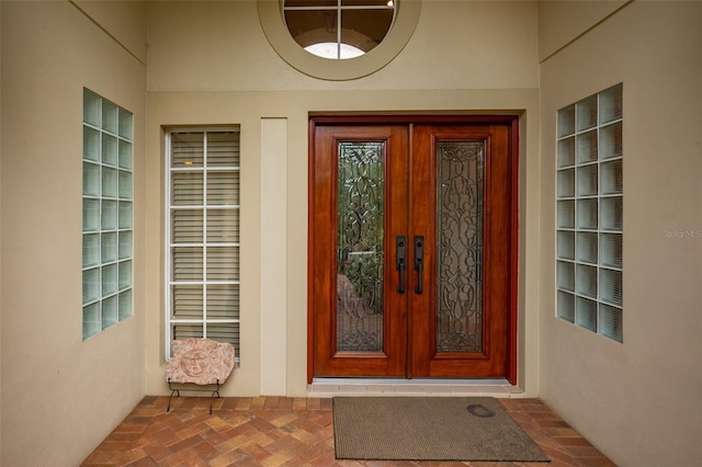 view of exterior entry with french doors