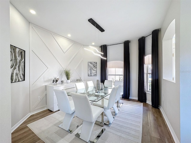 dining room featuring light wood-type flooring